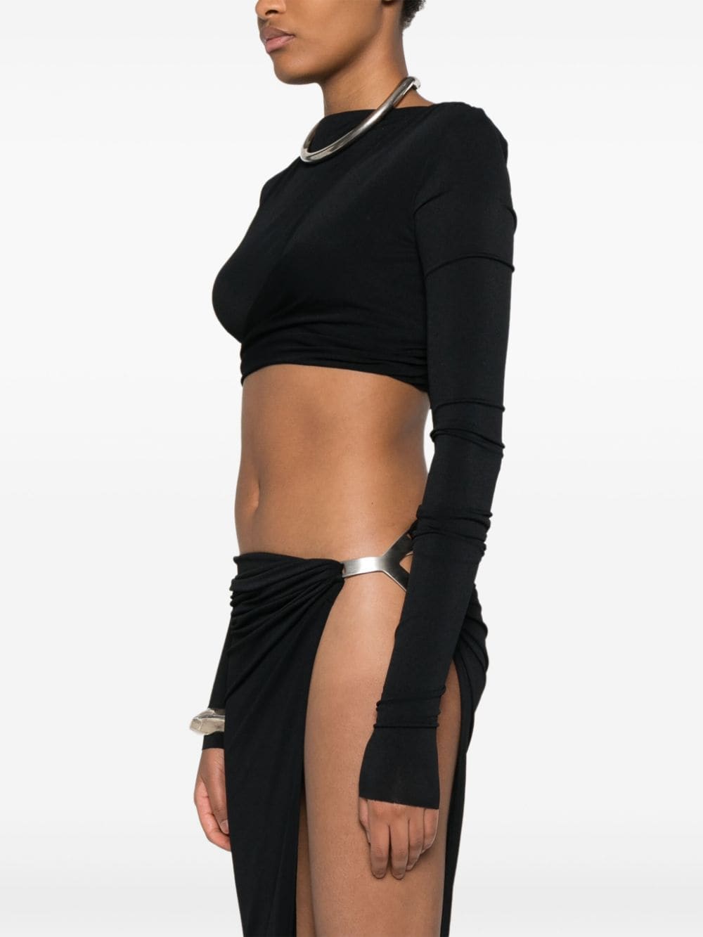 Black crop top Rick Owens Lilies - women - RICK OWENS LILIES